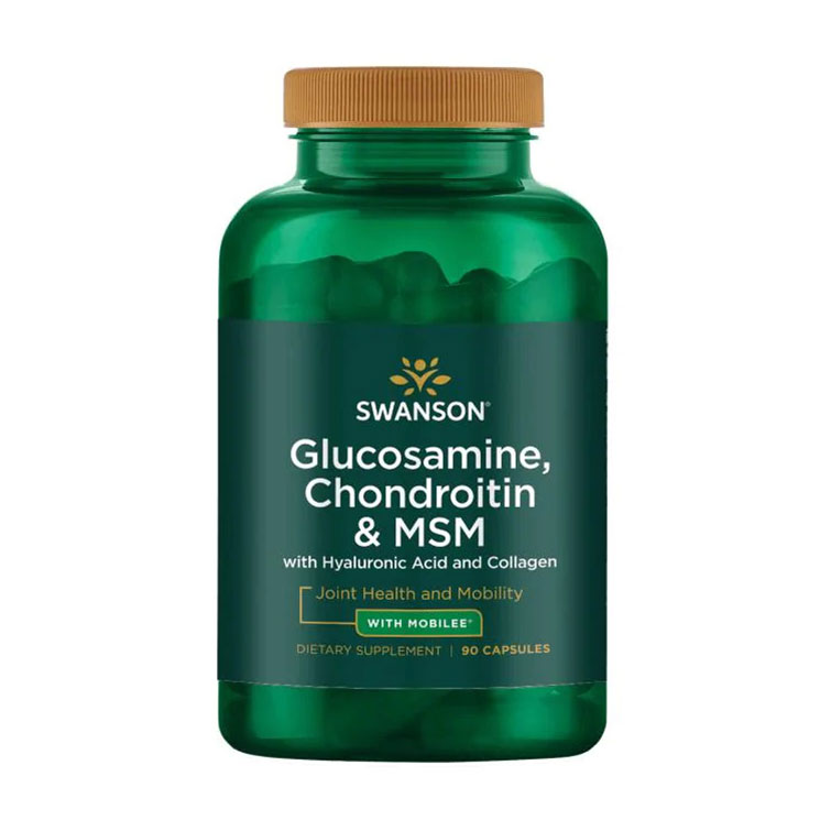 Глюкозамін, хондроїтин і МСМ Swanson Glucosamine, Chondroitin &amp; MSM, 90 капсул